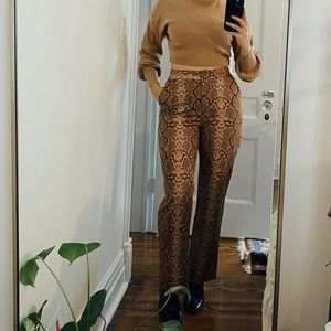 NA-KD Snakeskin High Waisted Pants
